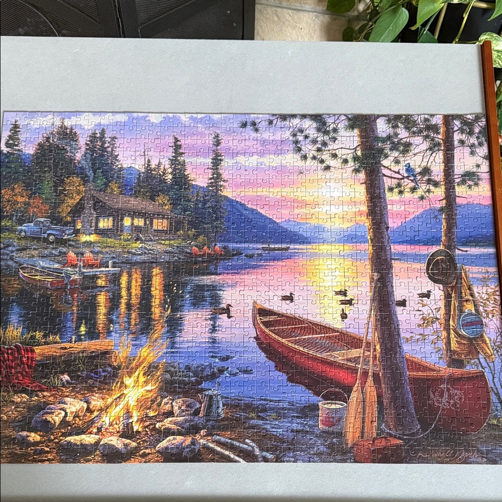 Scenic Lake Sunset Puzzle 1000 pieces